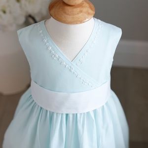 Strasburg Dress Cotton Aqua Mint Green Hand-Embroidery Spring Summer Vacation